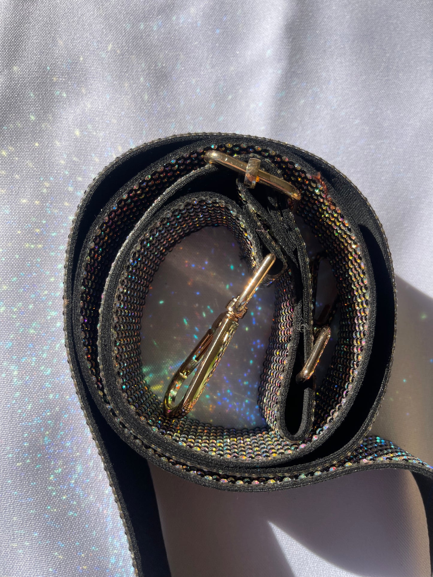 Rhinestone purse strap