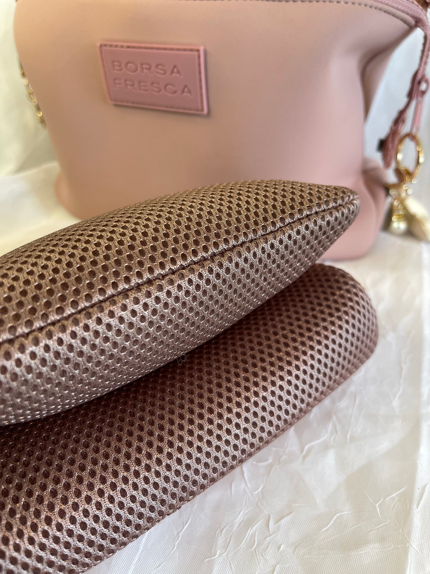 BLUSH PINK BORSA FRESCA COSMETIC BAG