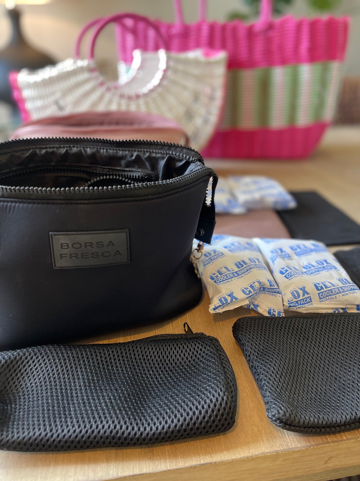 CHARCOAL BORSA FRESCA COSMETIC BAG